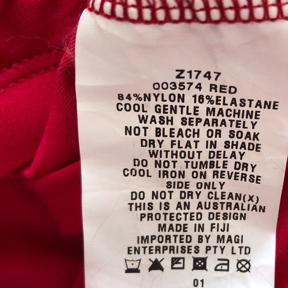 🌿 KOOKAI 🌿 red deep V neck bodysuit size 10 - Picture 5 of 6